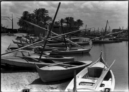 Scene near Damietta [feluccas on the river] [picture] : [Egypt, World War II] / [Frank Hurley]