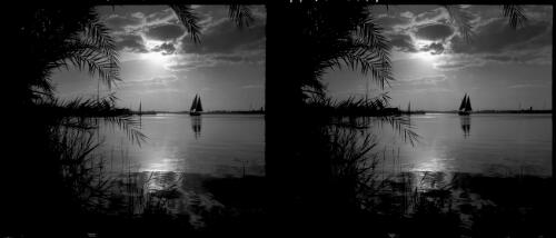 Sunset on Lake Timsah Ismalia [picture] : [Egypt, World War II] / [Frank Hurley]