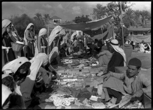 Village fair at Esdud Palestine [picture] / [Frank Hurley]