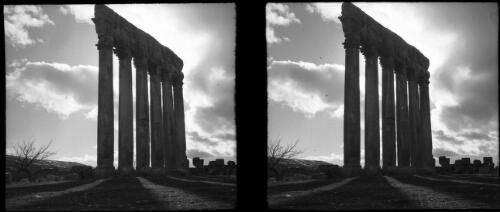 Baalbek [the six columns of the Temple of Jupiter] [picture] : [Lebanon, World War II] / [Frank Hurley]