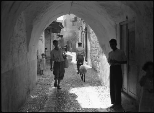 Street in old Saida (Sidon) [picture] : [World War II] / [Frank Hurley]