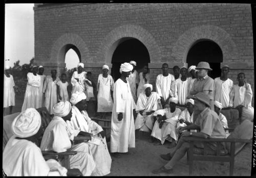 A village council meeting [picture] : [Sudan, World War II] / [Frank Hurley]