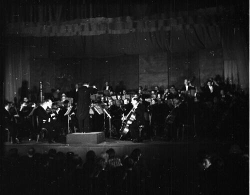 [View from seats of audience and orchestra] [picture] / [Frank Hurley]