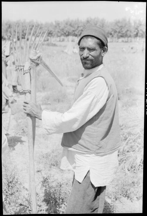 The farmer with his rake and pick [picture] : [Iran, World War II] / [Frank Hurley]