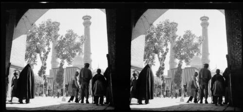 Scenes, Shrine Shah Abdul Azini [?] in village of Rey near Teheran [minarets] [picture] : [Iran, World War II] / [Frank Hurley]