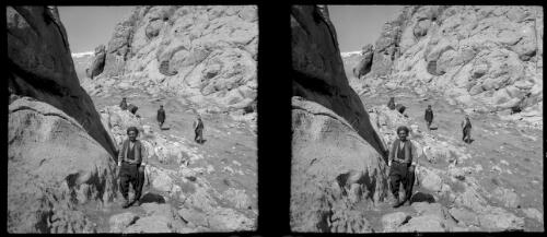 Kurdish tribesmen in their nature mountains near Kermanshah [World War II] [picture] : [Iran] / [Frank Hurley]