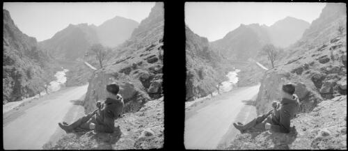 The road that runs from Ahwaz & follows the Karun Gorge, eventually to Koharramabad & eventually to Teheran & Kazrin  [World War II] [picture] : [Iran] / [Frank Hurley]