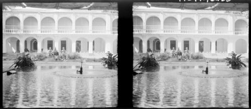 British Embassy summer residence, Teheran [water feature in the foreground] [picture] : [Iran, World War II] / [Frank Hurley]