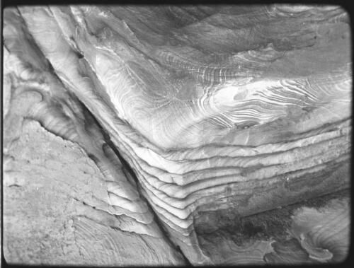 Petra [rock patterns ca. 1940-1946] [picture] : [Petra Valley, Jordan] / [Frank Hurley]