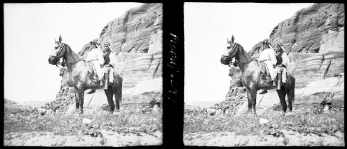 Donkey Boys, Petra [ca. 1940-1946] [picture] : [Petra Valley, Jordan] / [Frank Hurley]