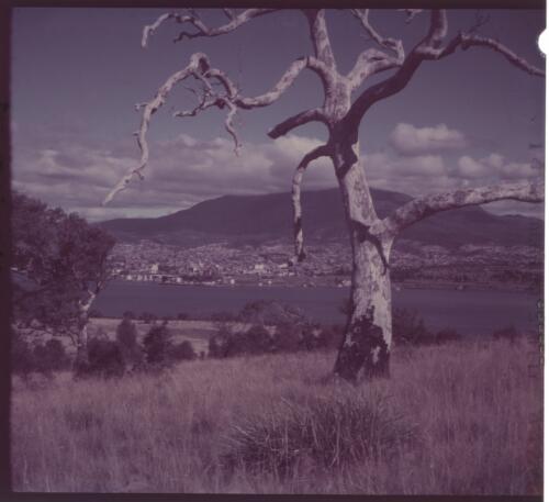 [Hobart with Mount Wellington in the background, Tasmania, 5] [transparency] / [Frank Hurley]