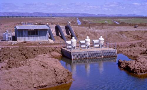 Irrigation pumps of the Ord River Development Scheme near Kununurra, Western Australia, approximately 1990 / Robin Smith