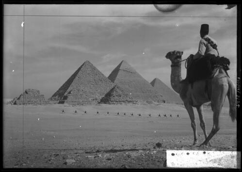 [The Great Triad of the Gizeh Pyramids] [picture] : [Egypt, World War II] / [Frank Hurley]