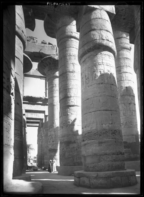 Glimpse in the Hypostyle Hall temple of Amen-Ra [picture] : [Egypt, World War II] / [Frank Hurley]