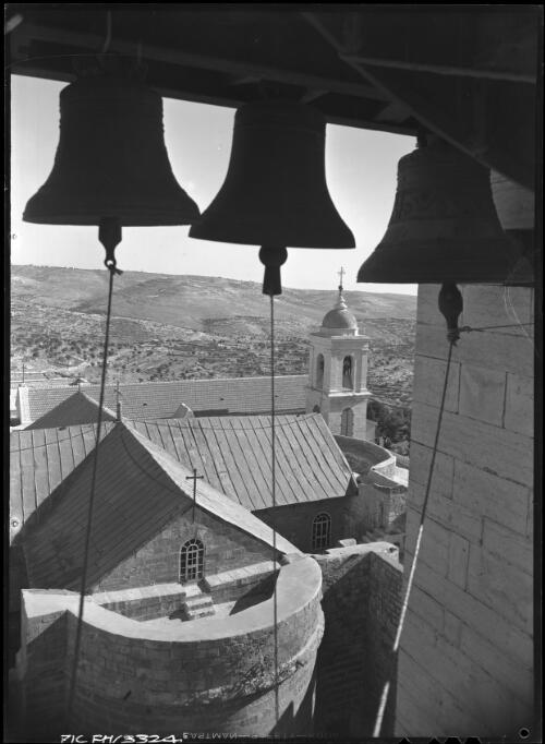 Church Nativity Bethlehem [three bells, Church of the Nativity, ca. 1942] [picture] / [Frank Hurley]