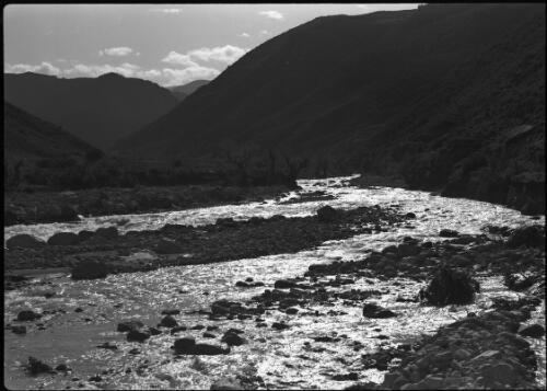 Various shots taken up around the Cedars of Lebanon  [mountain stream, trees, valley and mountains] [picture] : [Lebanon, World War II] / [Frank Hurley]
