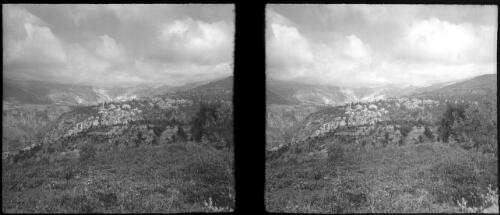 Typical Lebanese village in the Mountains behind Beirut [distant view] [picture] : [Lebanon, World War II] / [Frank Hurley]