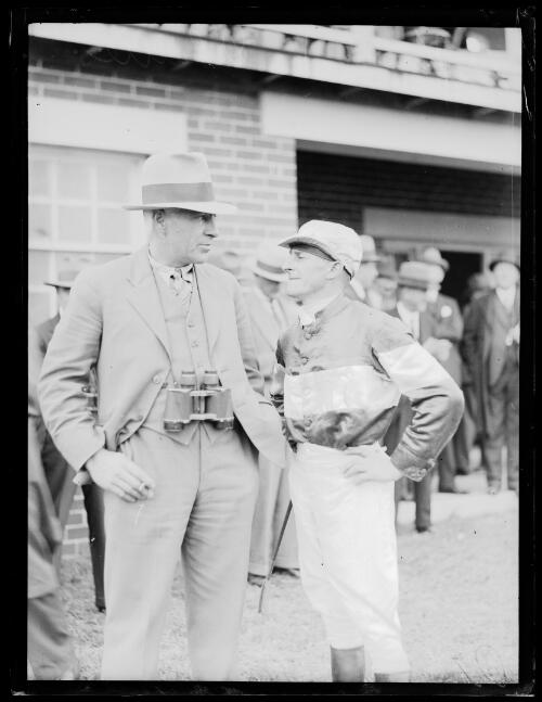 Victorian racehorse trainer D. Castles and jockey Andy Knox, New South Wales, 26 September 1933 [picture]