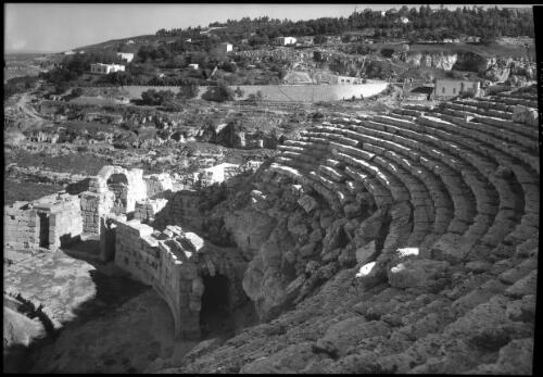 Part of the great Amphitheatre Cirene Cyrenaica [ca. 1940-1946] [picture] : [Barqah, Libya] / [Frank Hurley]