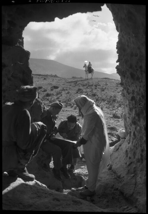 Scene from my documentary film Dawn over Cyrenaica [1943-1946] [picture] : [Barqah, Libya] / [Frank Hurley]