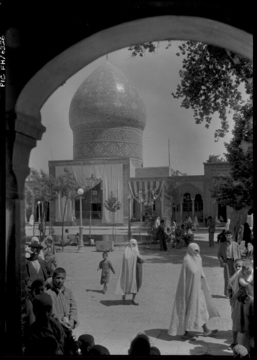 Courtyard of Shah Abdol-Azim Shrine, Rey, Iran, ca. 1943 [picture] / [Frank Hurley]