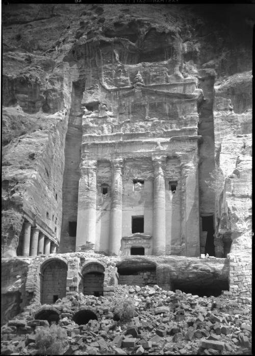 Temple of the Urn Petra [picture] : [Petra Valley, Jordan] / [Frank Hurley]