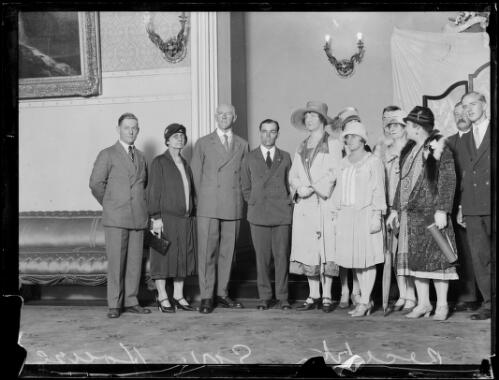 Aviator Herbert Hinkler at a reception held at Government House, New South Wales, ca. 1930s [picture]