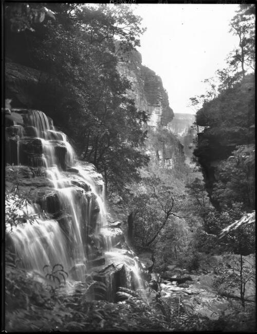 Sylvia Falls Wentworth [1] [picture] : [Blue Mountains, New South Wales] / [Frank Hurley]