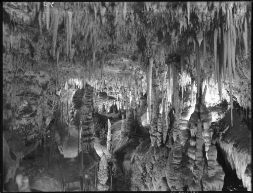 Interior to be named [Yarrangobilly Caves, New South Wales, landscape shot] [picture] / [Frank Hurley]