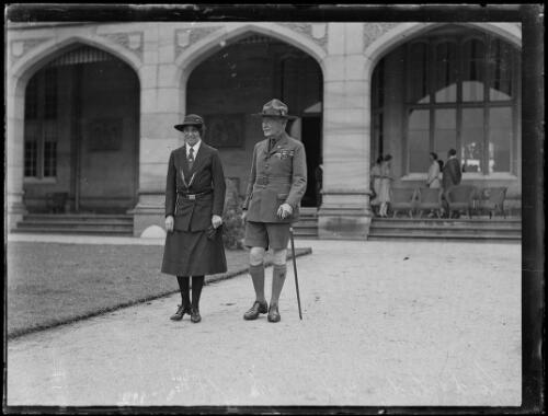 Lady and Lord Baden-Powell walking together, Sydney, New South Wales, March 1931 [picture]
