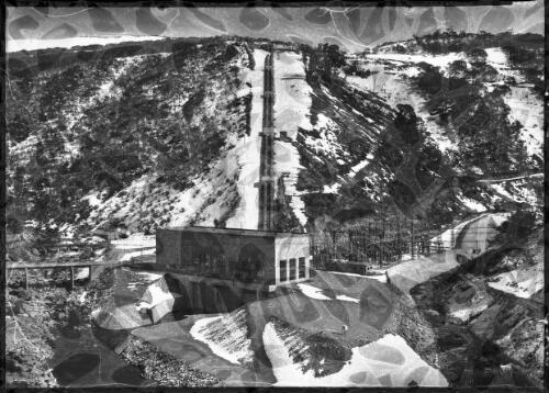 Guthega Power House [picture] : [Snowy Mountains Hydro-Electric Scheme, New South Wales] / [Frank Hurley]