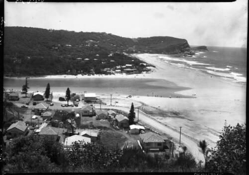 Bulbararing Bay and Lagoon looking to Terrigal [picture] : [Central Coast, New South Wales] / [Frank Hurley]