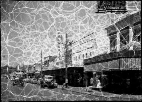 Baylis Street Wagga [Castles hardware store in foreground] [picture] : [Wagga Wagga, South New South Wales] / [Frank Hurley]