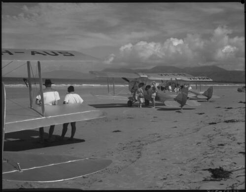 [Two small planes at Port Douglas airfield, Queensland, April 1957] [picture] / [Frank Hurley]