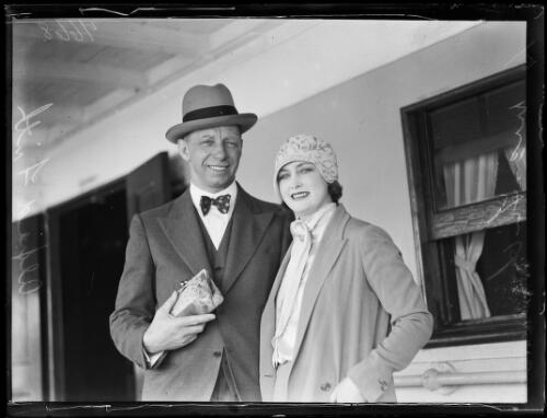 Mr and Mrs Alfred Frith standing in front of a window, New South Wales, ca. 1929 [picture]