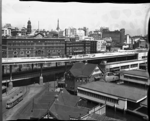 Ferry Terminal City, panorama [picture] : [Sydney Harbour, New South Wales] / [Frank Hurley]