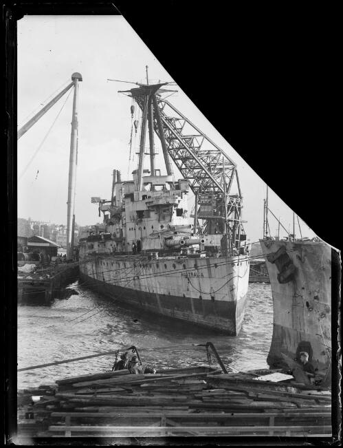 H.M.A.S. Australia at berth, New South Wales, ca. 1936 [picture]