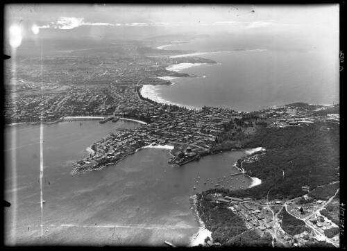 Manly & Coast from high altitude [picture] : [Sydney, New South Wales] / [Frank Hurley]