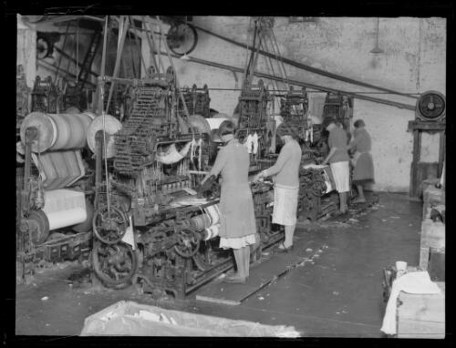 Women working at the looms in the Commonwealth Weaving Company factory, New South Wales, 4 July 1932 [picture]