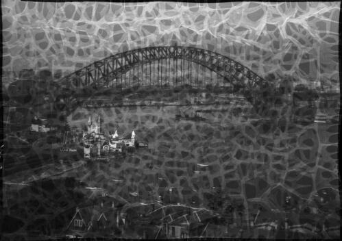 [Panorama of Sydney Harbour, bridge and Sydney city, New South Wales, 2] [picture] / [Frank Hurley]