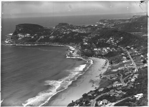 Whale Beach [closer view] [picture] : [Aerial views, beaches, Sydney, New South Wales] / [Frank Hurley]
