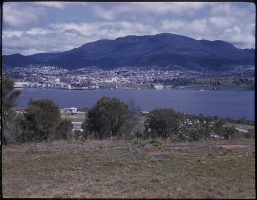 [Hobart with Mount Wellington in the background, Tasmania, 3] [transparency] / [Frank Hurley]