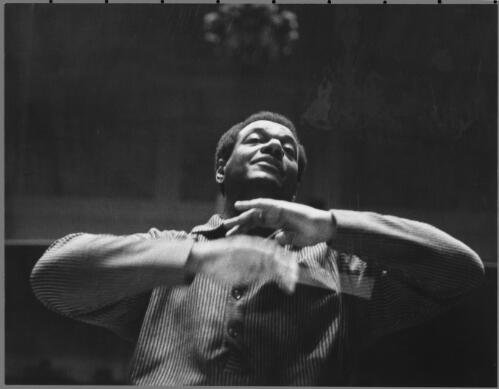 The conductor Dean Dixon, Melbourne Town Hall, 1962 [picture] / Wolfgang Sievers