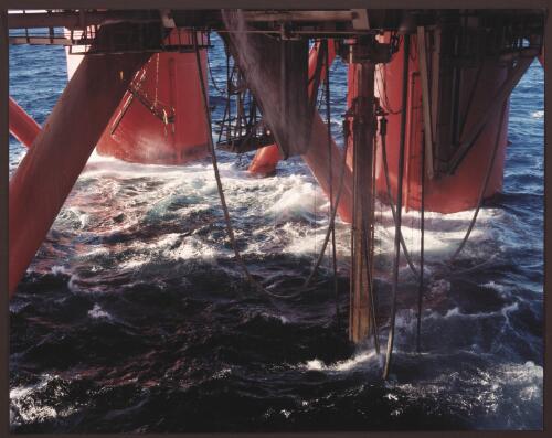 Drilling for oil by Shell's 'Nymphea' oil rig in Bass Strait, Victoria, 1983 [picture] / Wolfgang Sievers