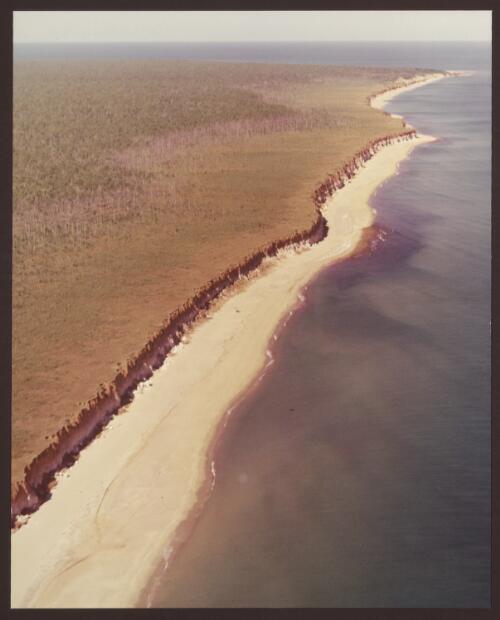Costean cut exposing the bauxite profile for sampling purposes, Weipa, Queensland, 1961, 1 [picture] / Wolfgang Sievers