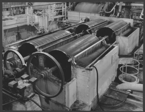 Machinery used at APPM for pulp production, Burnie, Tasmania, 1956 [picture] / Wolfgang Sievers