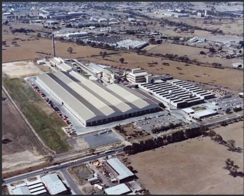 Aerial view of ACI, Pilkington Glass, Dandenong, Victoria, [2] [picture] / Wolfgang Sievers