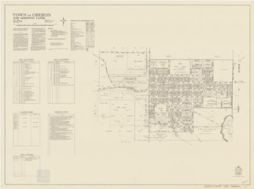 Town of Oberon [cartographic material] : Parish - Oberon, County - Westmoreland, Land District - Bathurst, Shire - Oberon / printed & published by the Dept. of Lands, Sydney
