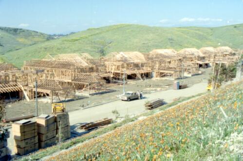 House construction using prefabricated roof trusses at ACI Kimtruss, Los Angeles, USA [2] [picture] / Wolfgang Sievers