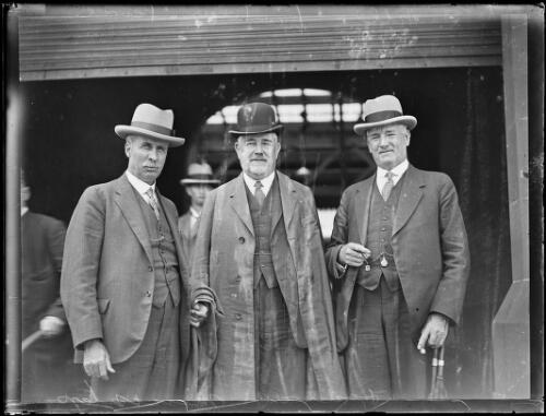 Federal Ministers Mr Hill, Mr Lachlan and Sir George Pearce, New South Wales, ca. 1920s, 1 [picture]